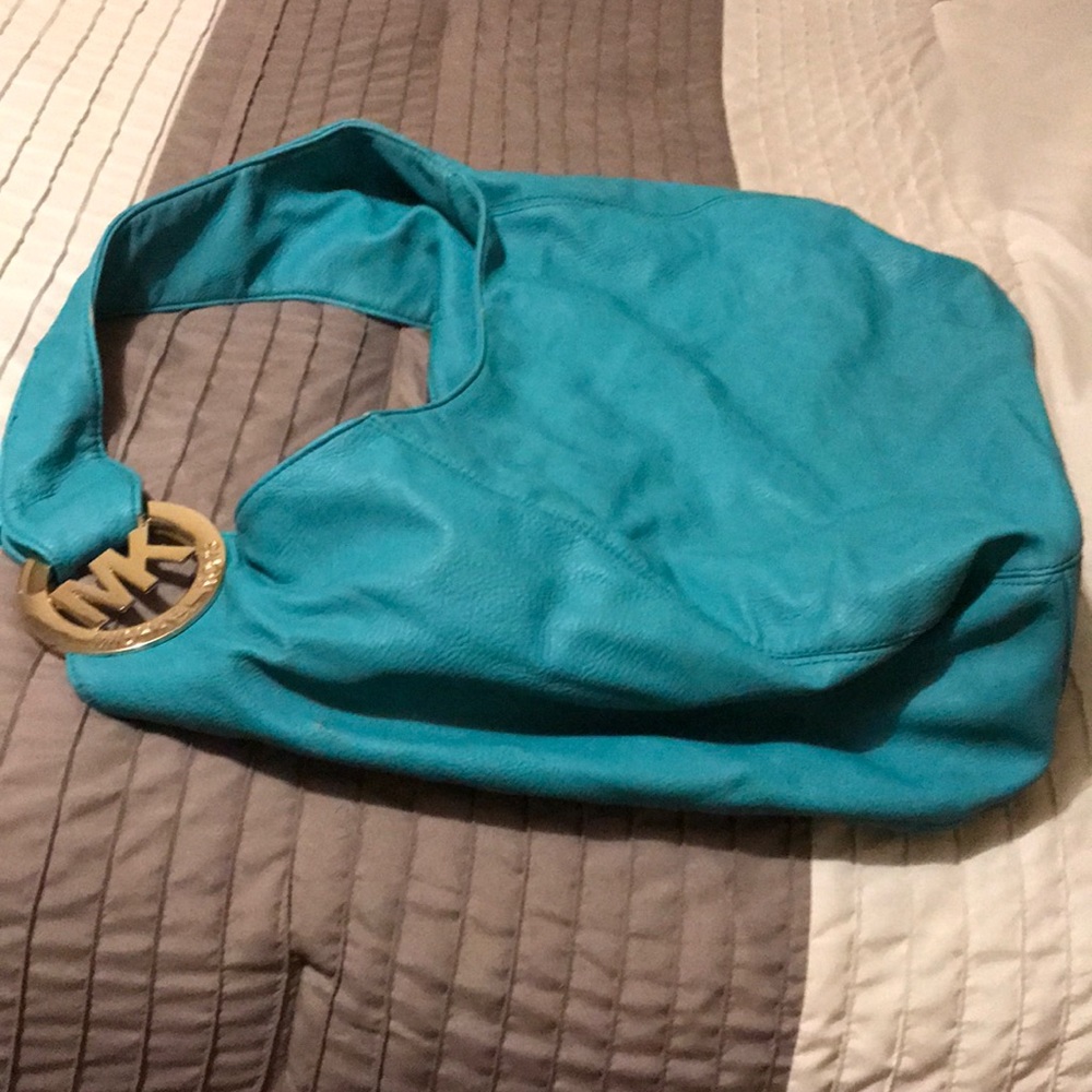 Turquoise MK Large Hobo Bag